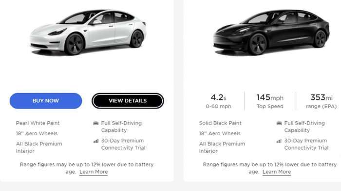 2021 Tesla Model 3 battery 2017