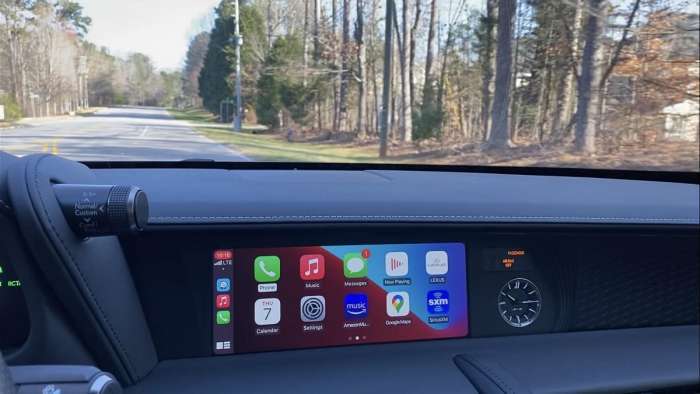 2021 Lexus LC 500 Convertible interior Apple CarPlay