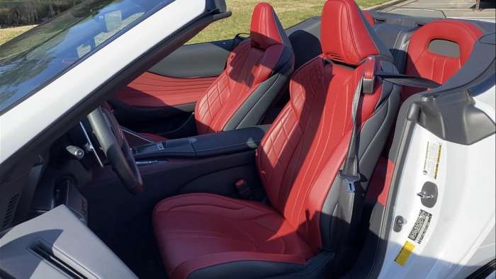 2021 Lexus LC 500 Convertible interior front seats red seats