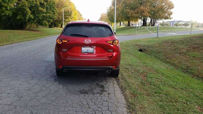 2021 Mazda CX-5 Signature Red Rear View