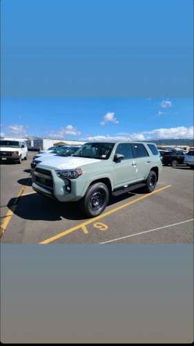 2021 Toyota 4Runner TRD Pro Lunar Rock front end and profile driver side view