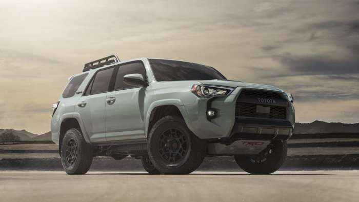 2021 Toyota 4Runner TRD Pro Lunar Rock front end profile view