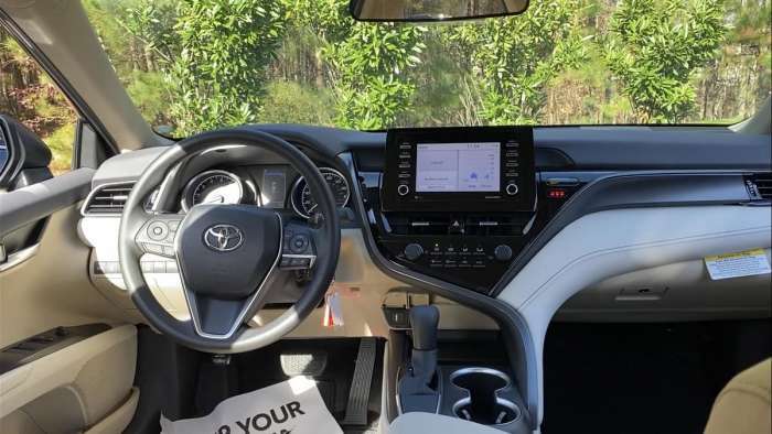 2021 Toyota Camry LE interior multimedia macadamia