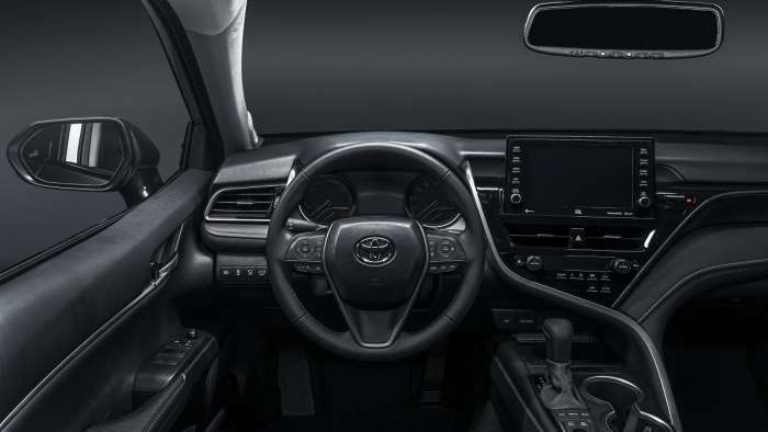2021 Toyota Camry XSE Hybrid interior steering wheel multi-information display
