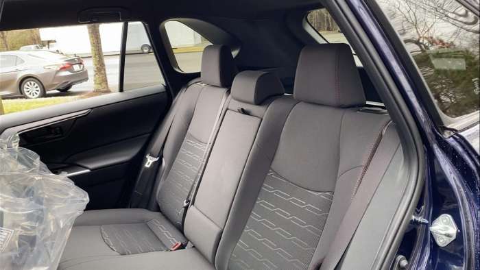 2021 Toyota RAV4 Prime SE interior rear seats black color
