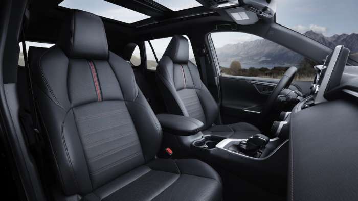 2021 Toyota RAV4 Prime interior seats black interior