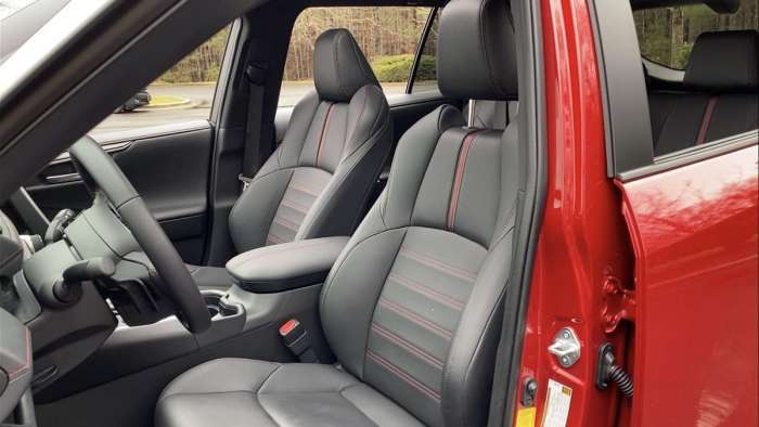 2021 Toyota RAV4 Prime XSE interior front seats black color