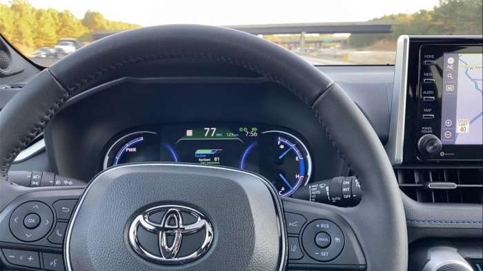 2021 Toyota RAV4 XSE Hybrid interior lane tracing assist radar cruise control lane departure alert