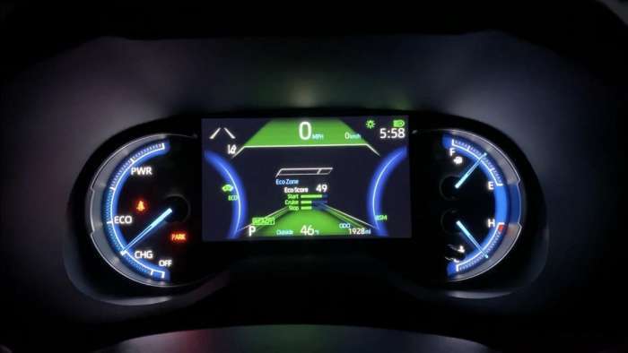2021 Toyota RAV4 XSE Hybrid interior multi-information display guages