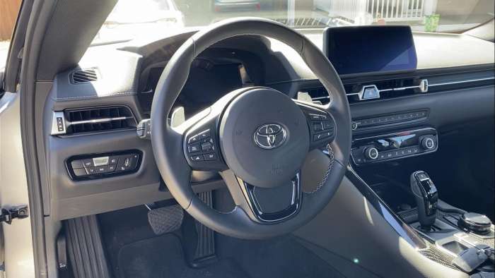 2021 Toyota Supra 2.0 interior steering wheel