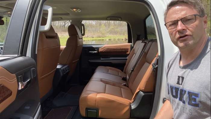 2021 Toyota Tundra 1794 Edition CrewMax back seat saddle brown interior