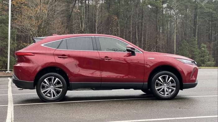 2021 Toyota Venza Limited Ruby Flare Pearl profile view