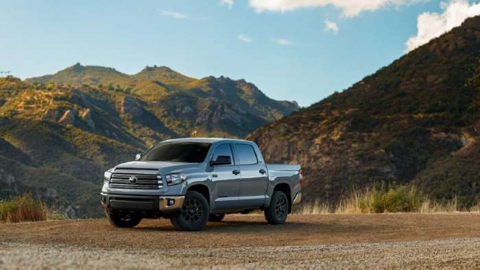 2021 Toyota Tundra Trail Special Edition front end profile view