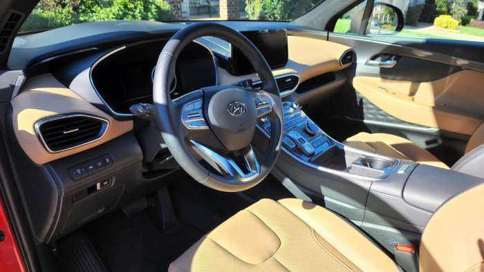 2022 Hyundai Santa Fe Review frong interior