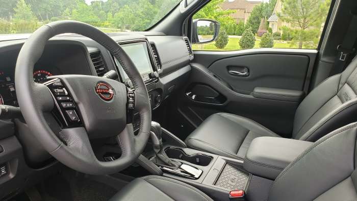 2022 Nissan Frontier Pro-X Crew Cab Review font interior seats
