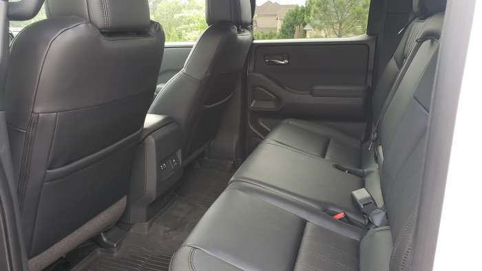 2022 Nissan Frontier Pro-X Crew Cab Review rear seats