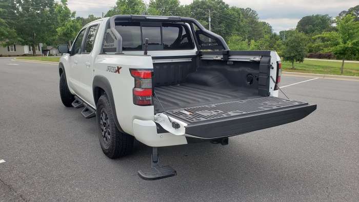 2022 Nissan Frontier Pro-X Crew Cab Review rear view open be
