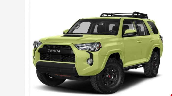 2022 Toyota 4Runner TRD Pro Lime Rush profile view front end