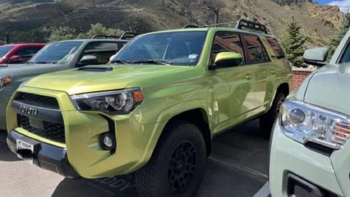 2022 Toyota 4Runner TRD Pro Lime Rush profile view front end driver side