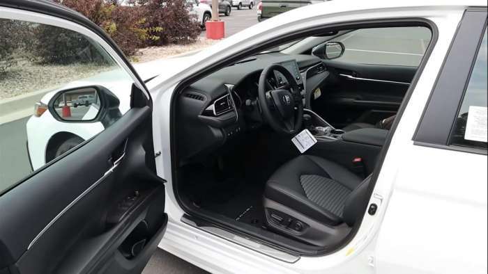 2022 Toyota Camry Hybrid Nightshade interior black front seats