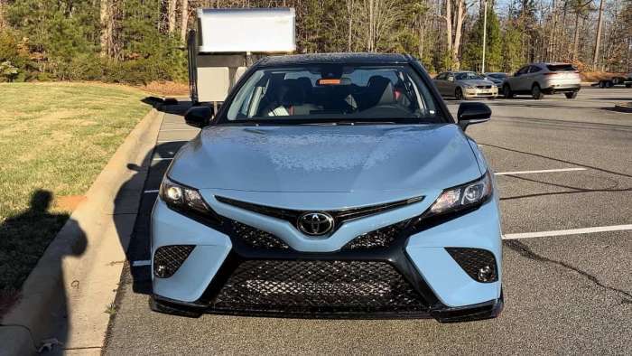 2022 Toyota Camry TRD Cavalry Blue front end