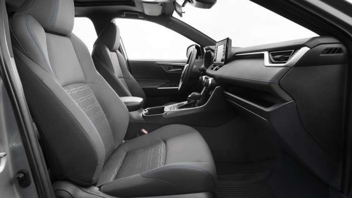 2022 Toyota RAV4 SE Hybrid interior black front seats