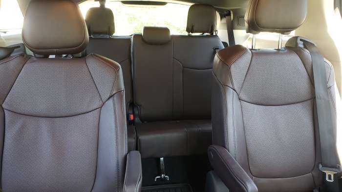 2nd and 3rd row seats of the 2022 Toyota Sienna Hybrid