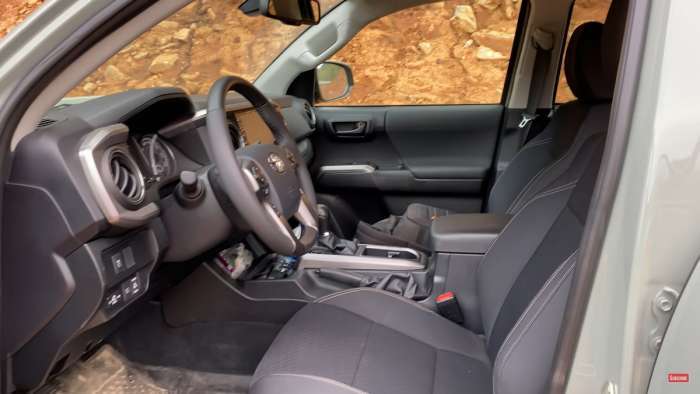 2022 Toyota Tacoma Trail Edition Double Cab Lunar Rock interior black seats