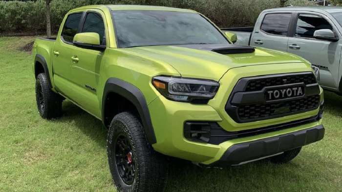 2022 Toyota Tacoma TRD Pro Electric Lime Metallic profile view front end