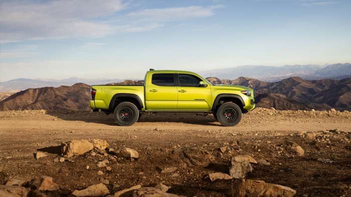 2022 Toyota Tacoma TRD Pro Electric Lime Metallic profile view