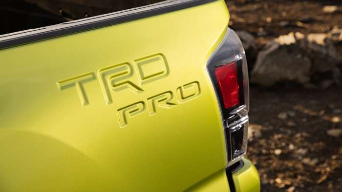 2022 Toyota Tacoma TRD Pro Electric Lime Metallic stamping