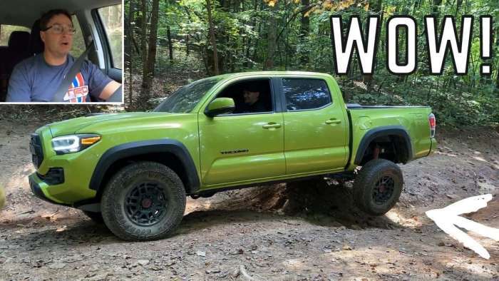 2022 Toyota Tacoma TRD Pro Electric Lime Metallic front end profile