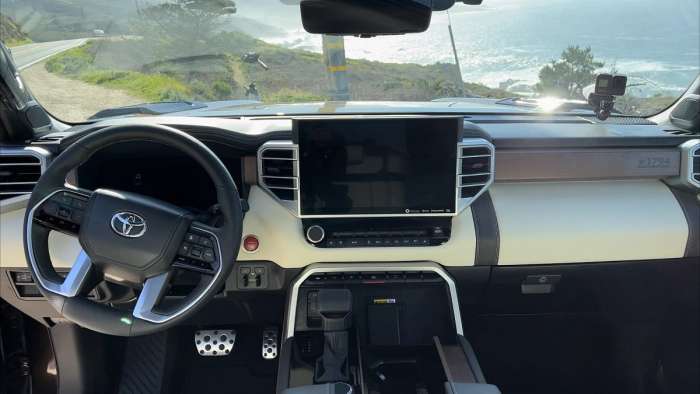 2022 Toyota Tundra 1794 interior multimedia dash beige