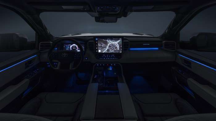 2022 Toyota Tundra Capstone Wind Chill Pearl interior ambient lighting