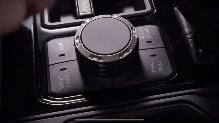 2022 Toyota Tundra interior control knobs crawl control multi-terrain select