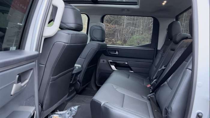 2022 Toyota Tundra Limited interior black rear seats