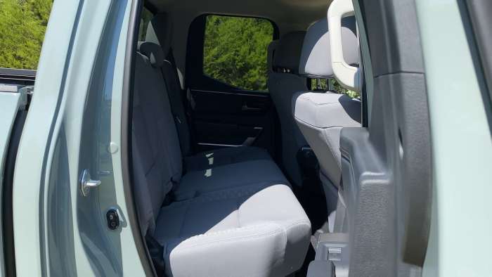 2022 Toyota Tundra SR5 Lunar Rock interior Double Cab rear seats back seats