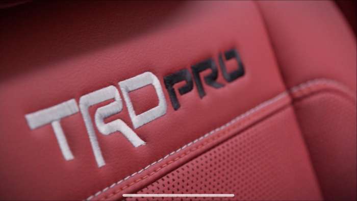 2022 Toyota Tundra TRD Pro interior red seats