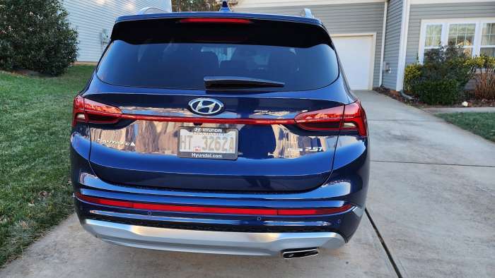 2023 Hyundai Santa Fe Calligraphy Review rear view exterior