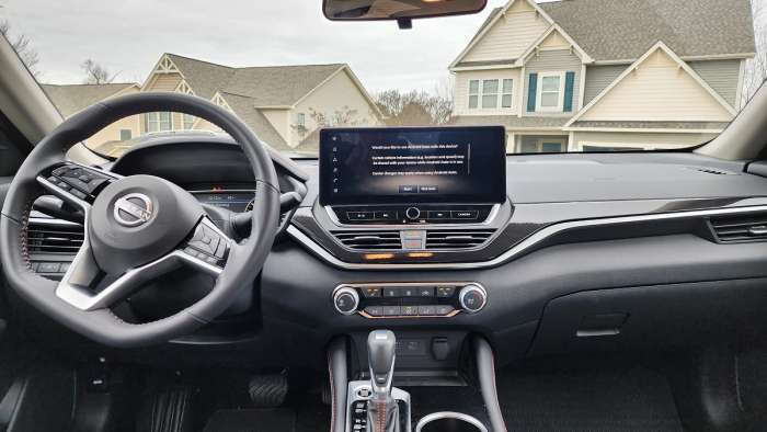 2023 Nissan Altima Review front interior infotainment