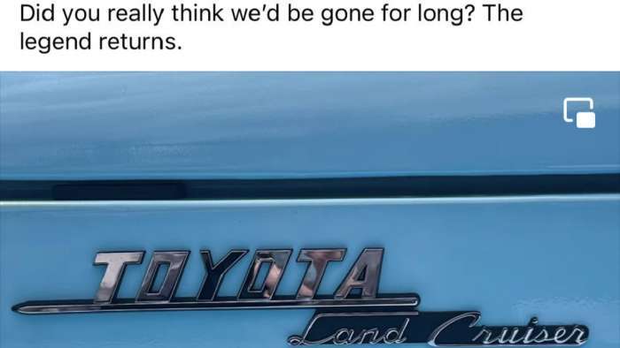 2024 Toyota Land Cruiser teaser blue