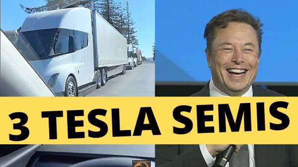 3 Tesla Semi Updated Trucks Sighted in Road Testing