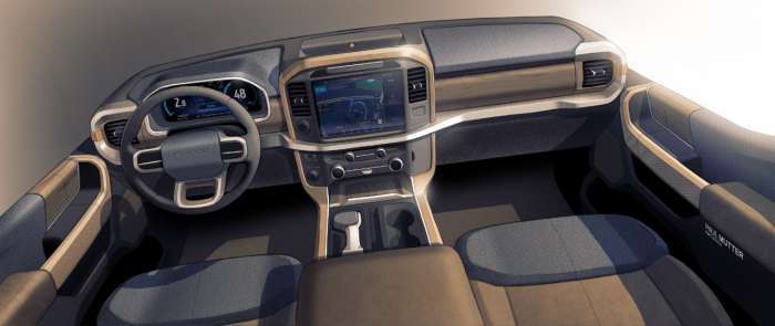 2021 Ford F-150 interior sketch