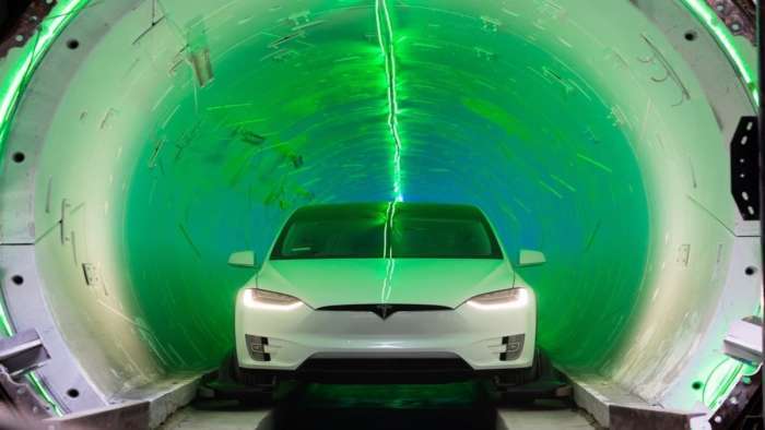 Model X in The Boring Company tunnel 