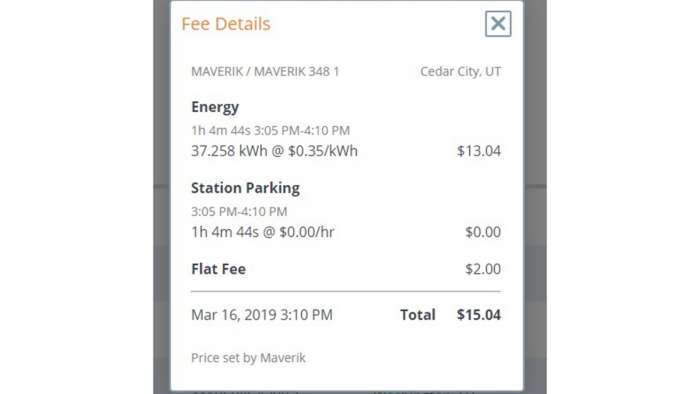 Chevy Bolt EV ChargePoint Cedar City Utah Costs