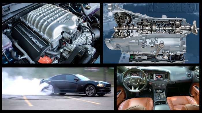 The Charger, its engine and transmission