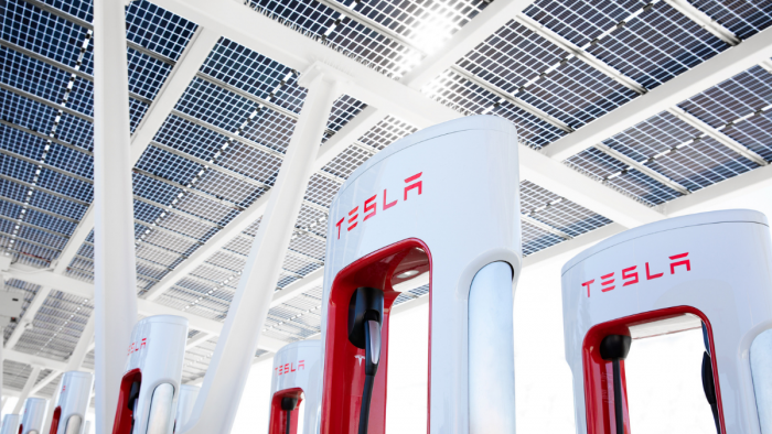 Tesla Supercharger, courtesy of Tesla Inc.
