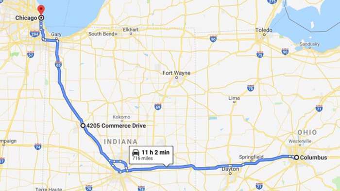 Chevy Bolt EV Road Trip Chicago Illinois to Columbus Ohio