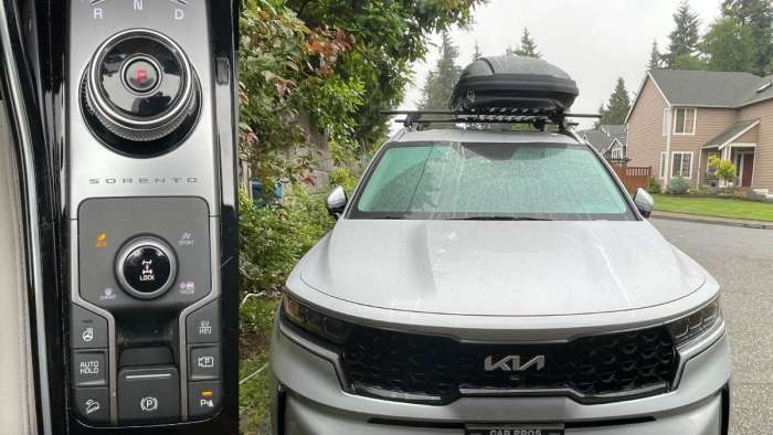 Kia Sorento PHEV with view of shifter and drive mode selectors