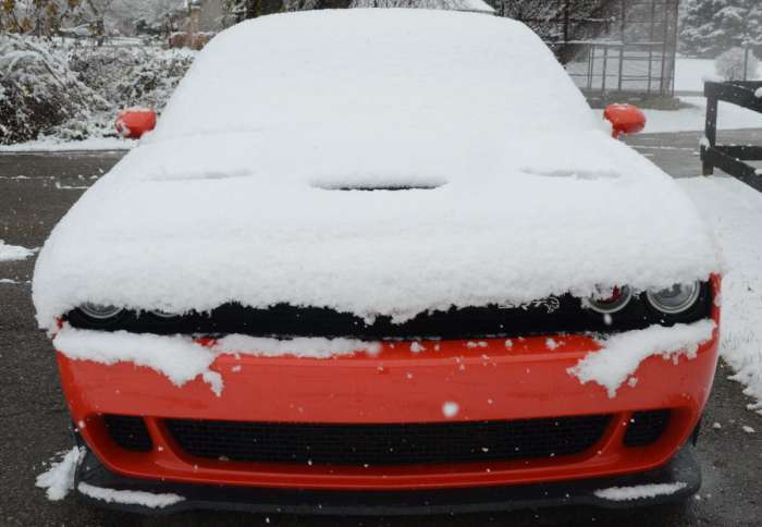 2017 Dodge Challenger SRT Hellcat in Snow